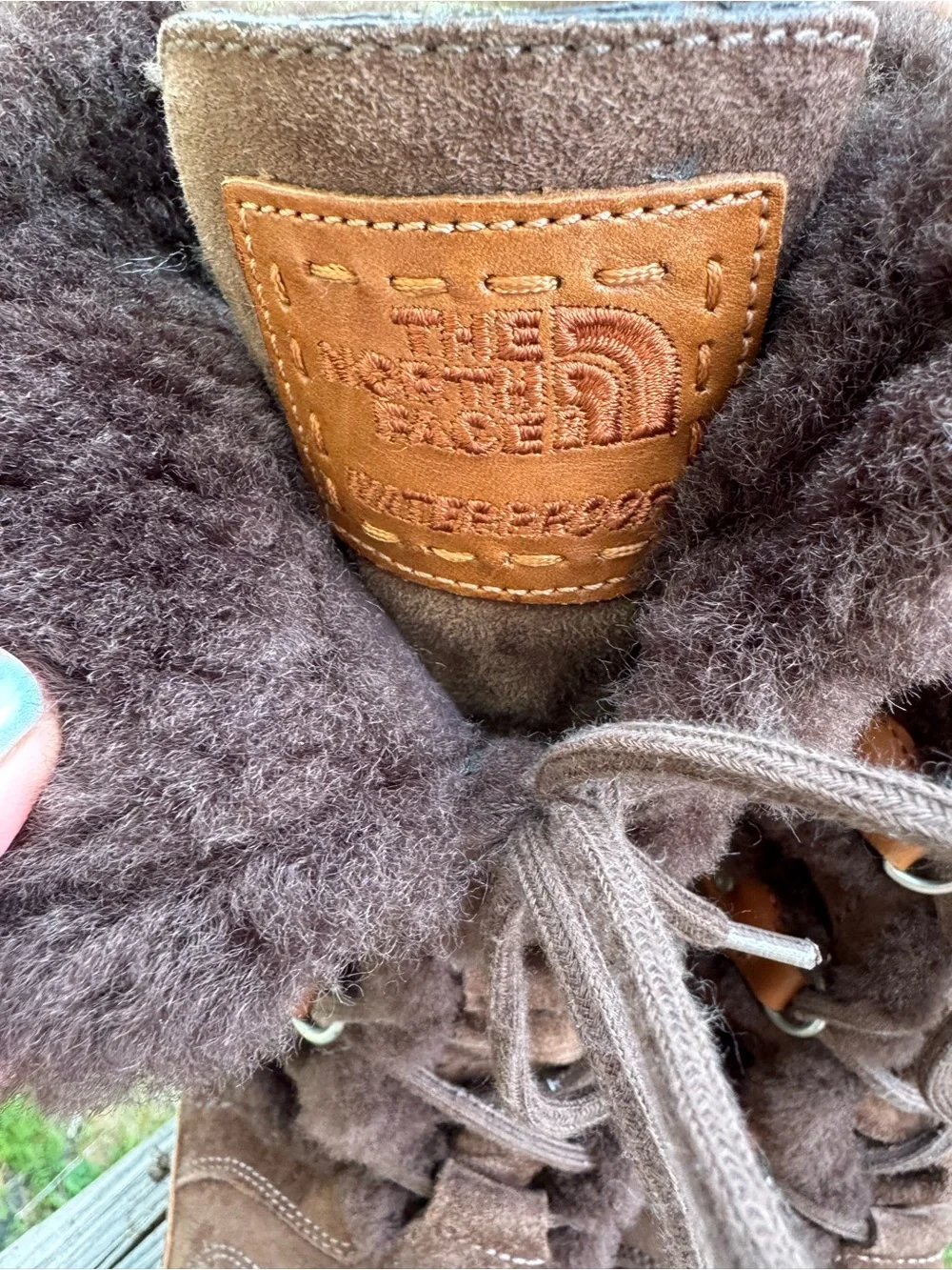 The North Face Abby II Brown Winter Boots Women's US size 9.5 Snowflake Design
